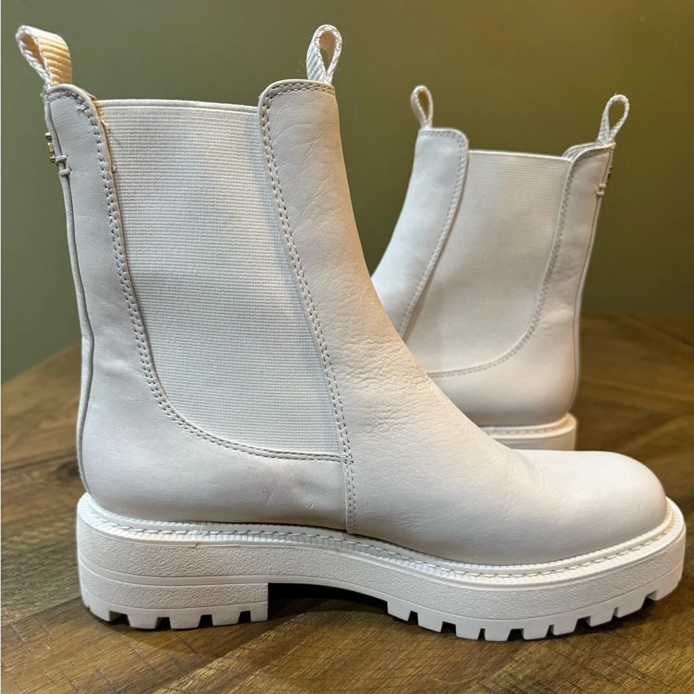 Sam Edelman Modern Ivory “Laguna” Chunky Sole Chelsea Boots Women’s Size 8 - Picture 6 of 16